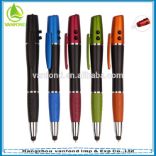 4 in 1 led red laser pointer ball pen with stylus and led light